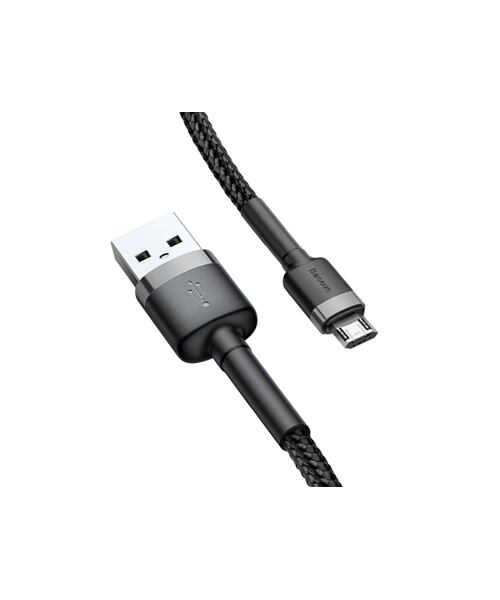 Baseus Micro USB Cafule Cable 2.4A 1m Gray + Black (CAMKLF-BG1)