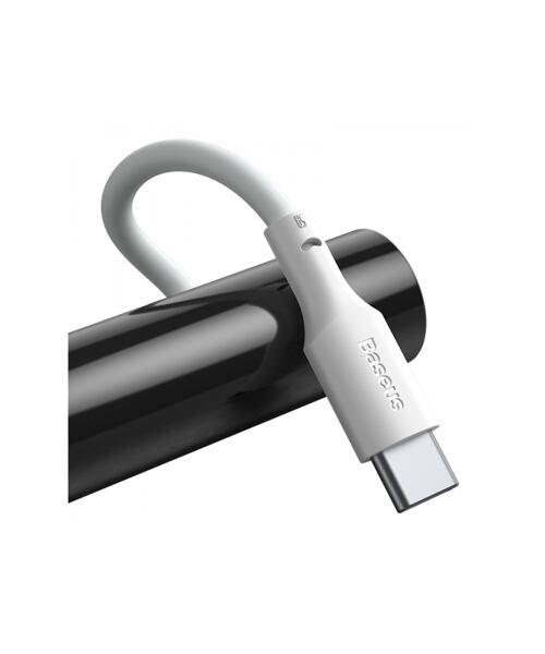 Baseus Type-C Simple Wisdom cable (2pcs/set) 5A 1.5m White (TZCATZJ-02)