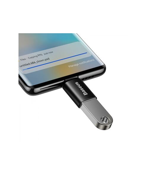 Baseus ZJJQ000001 Ingenuity Mini OTG Adaptér z USB-A na USB-C Black