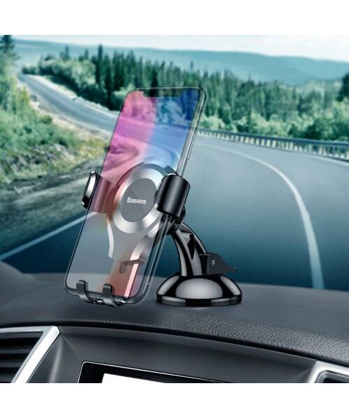 Baseus SUYL-XP0S Osculum Gravity Držák do Auta Black/Silver