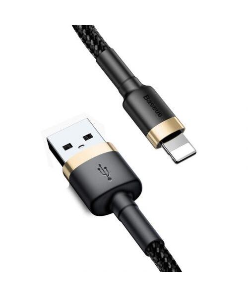 Baseus datový kabel Cafule Lightning 1m 2,4A zlato-černý