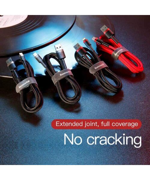 Baseus datový kabel Cafule Lightning 1m 2,4A zlato-černý