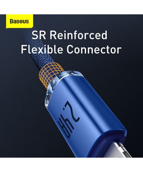 Baseus CAJY000003 Crystal Shine Series Datový Kabel USB - Lightning 20W 1,2m Blue