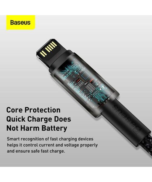 Baseus CATLWJ-01 Tungsten Gold Fast Charge Kabel USB-C to Lightning 20W 1m Black