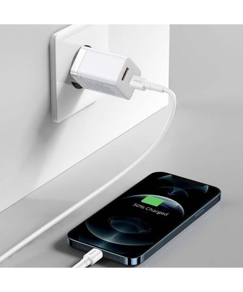 Baseus CCSUPP-E02 Super Si Quick Nabíječka USB + USB-C 30W White