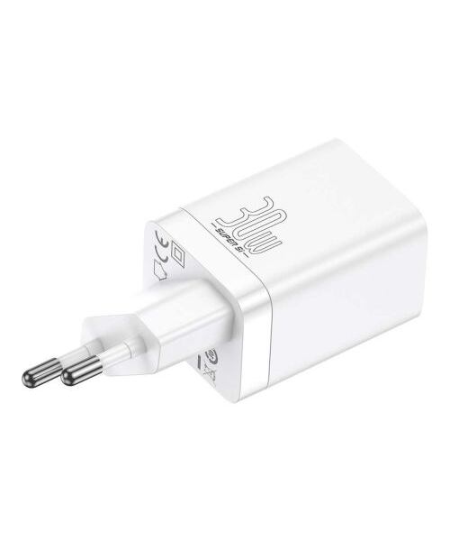 Baseus CCSUPP-E02 Super Si Quick Nabíječka USB + USB-C 30W White