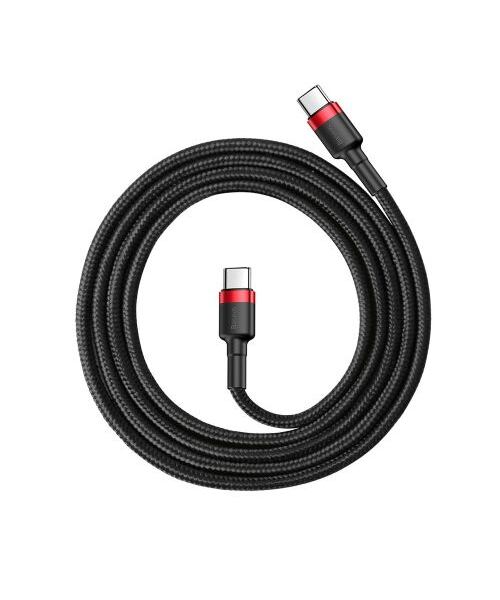 Baseus datový kabel Cafule USB-C PD2.0 1m 60W (20V 3A) černo-červený