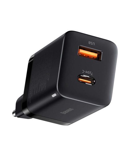 Baseus CCSUPP-E01 Super Si Quick Nabíječka USB + USB-C 30W Black