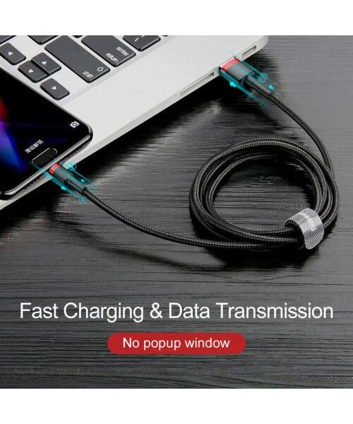 Baseus datový kabel Cafule USB-C 2m 2A červeno-černý