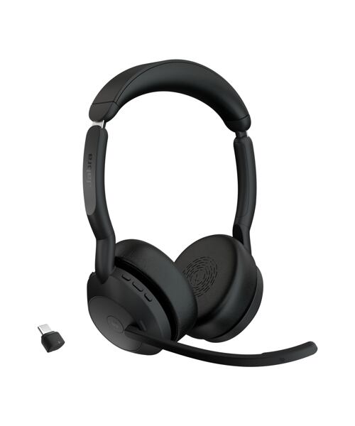 Jabra Evolve2 55/Stereo/ANC/USB-C/BT-USB/Bezdrát/MS/Černá