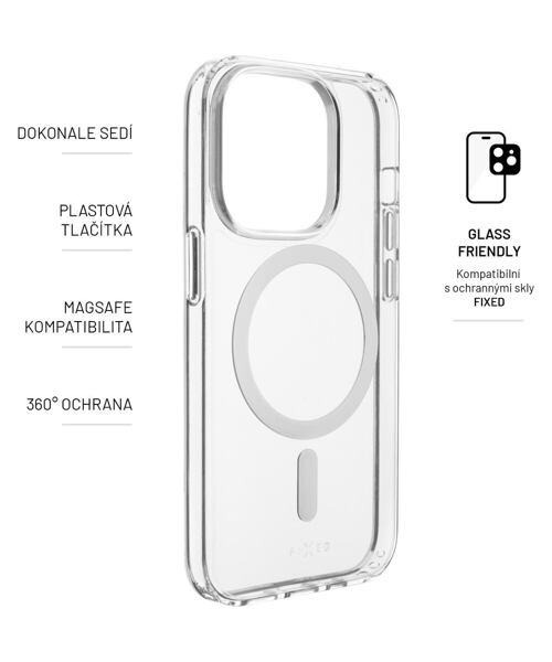 Zadní kryt FIXED MagPure s podporou Magsafe pro Apple iPhone 14 Pro, čirý
