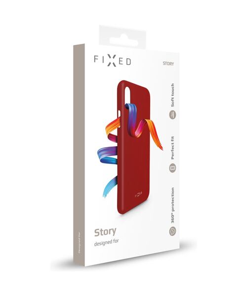 Zadní pogumovaný kryt FIXED Story pro Apple iPhone 11 Pro Max, červený