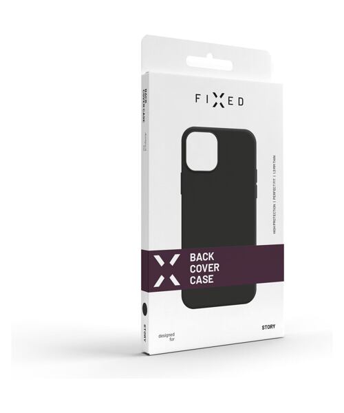 Zadní pogumovaný kryt FIXED Story pro Samsung Galaxy S23, černý