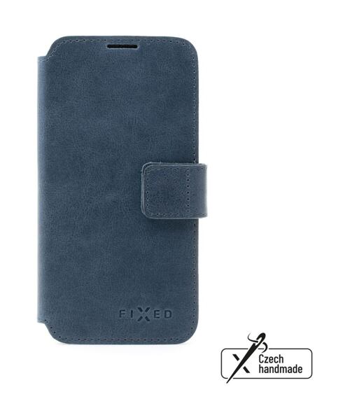 Kožené pouzdro typu kniha FIXED ProFit pro Apple iPhone 14 Plus, modré