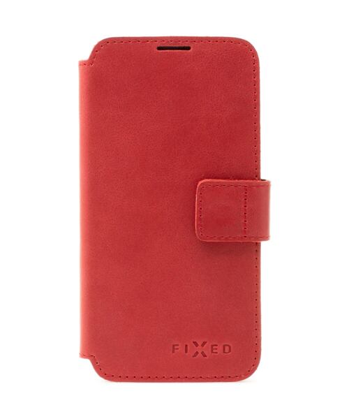 Kožené pouzdro typu kniha FIXED ProFit pro Apple iPhone 14 Pro Max, červené