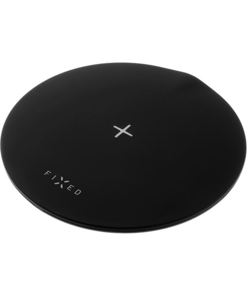 Podložka pro rychlé bezdrátové nabíjení telefonu FIXED SlimPad, 15W, černá