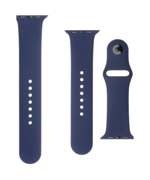 Set silikonových řemínků FIXED Silicone Strap pro Apple Watch 42/44/45/46/49mm, modrý