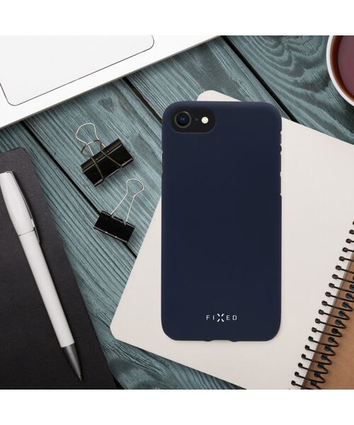 Zadní pogumovaný kryt FIXED Story pro Apple iPhone 14, modrý