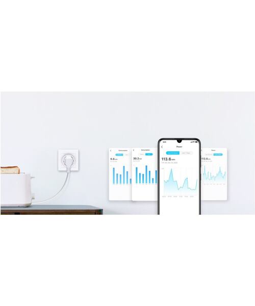 TP-link Tapo P115(1-pack)(EU) WiFi mini chytrá zásuvka, Energy monitoring, 16A, německý typ zásuvky
