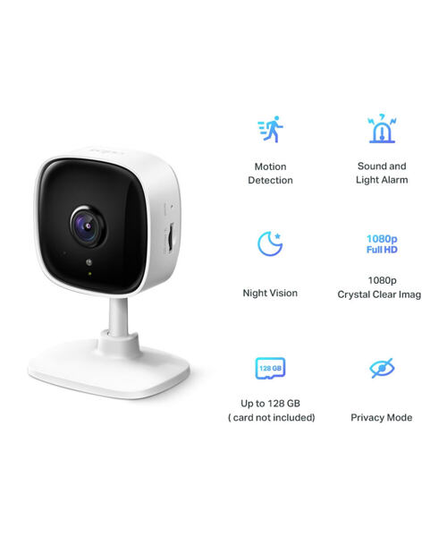 TP-LINK Tapo C100 FullHD 1080p Home Security Wi-Fi Camera, micro SD,dvoucestné audio,detekce pohybu