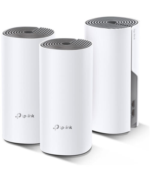 TP-Link AC1200 Whole-home Mesh WiFi System Deco E4(3-pack), 2x10/100 RJ45
