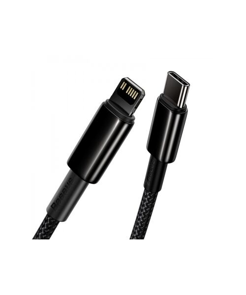 Baseus CATLWJ-01 Tungsten Gold Fast Charge Kabel USB-C to Lightning 20W 1m Black