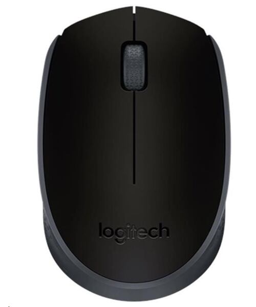 Logitech M171/Cestovní/Optická/1 000 DPI/Bezdrátová USB/Černá-šedá