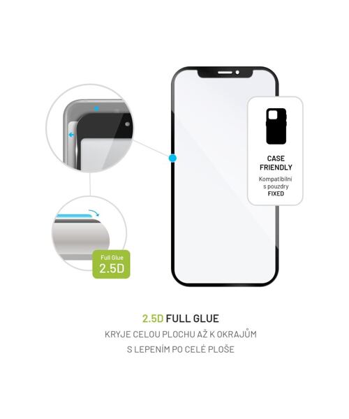 Ochranné tvrzené sklo FIXED Full-Cover pro Xiaomi Redmi 12 4G/5G/13 4G/Poco M6/M6 Plus 5,černé