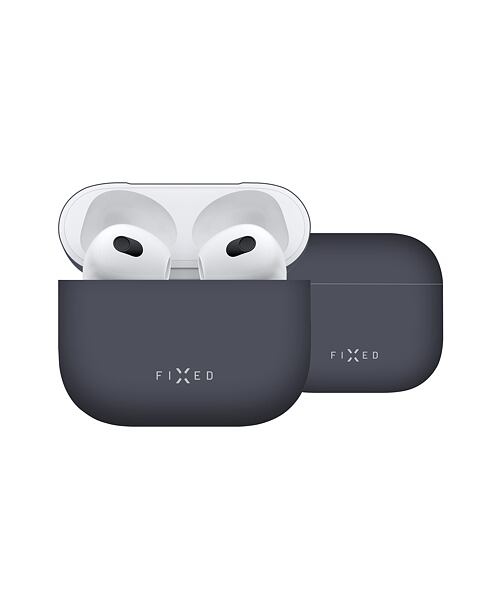 Ultratenké silikonové pouzdro FIXED Silky pro Apple Airpods 3, modré