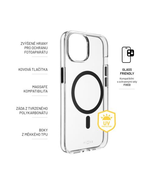 Zadní kryt FIXED MagPurity s podporou Magsafe pro Apple iPhone 14, čirý