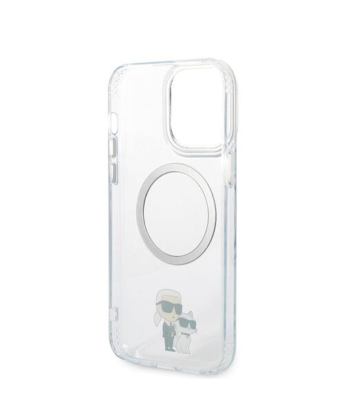 Karl Lagerfeld IML Karl and Choupette MagSafe Zadní Kryt pro iPhone 13 Pro Max Transparent