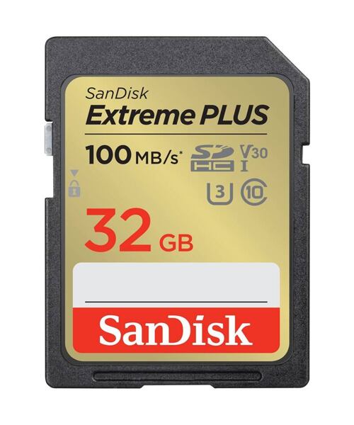 SanDisk Extreme PLUS/SDHC/32GB/UHS-I U3 / Class 10/Černá