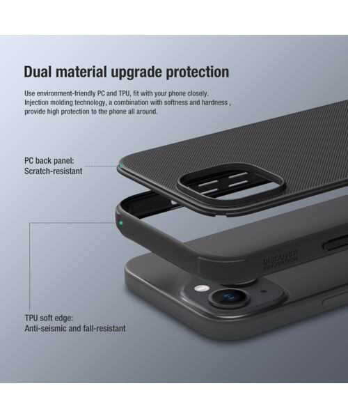 Nillkin Super Frosted PRO Zadní Kryt pro Apple iPhone 15 Black (Without Logo Cutout)