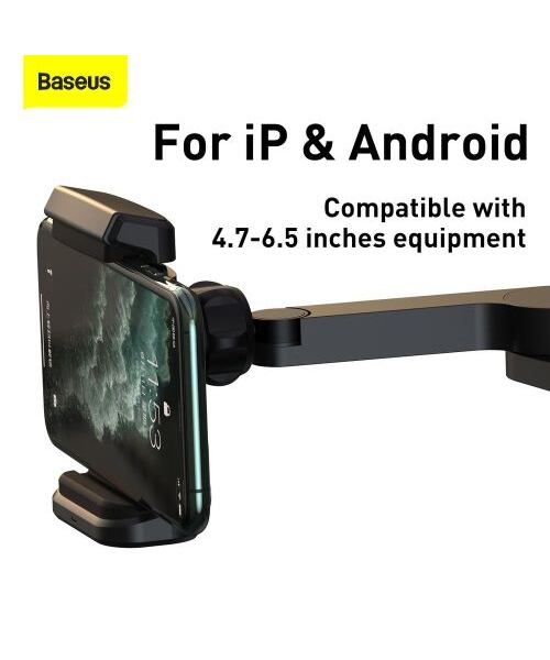 Baseus Car Mount Wireless Charger Energy Storage Backseat phone holder 15W Black (WXHZ-01)