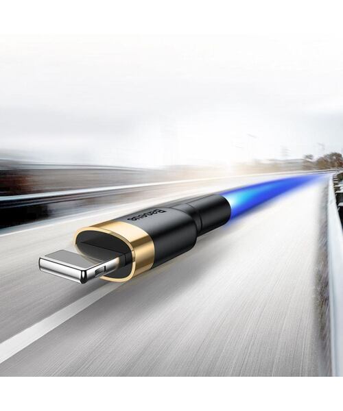Baseus datový kabel Cafule Lightning 1m 2,4A zlato-černý