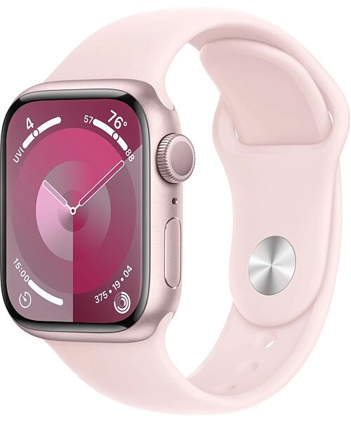 Apple Watch Series 9 GPS 41mm S/M Pink Aluminium Case with Sport Band Light Pink