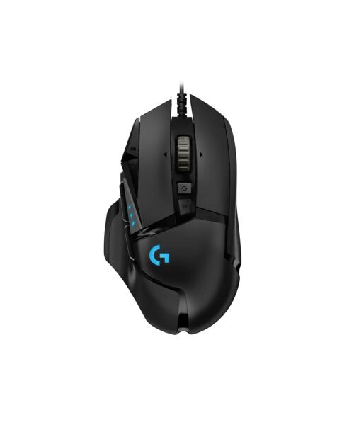Logitech G502 HERO/Herní/Optická/Pro praváky/25 600 DPI/Drátová USB/Černá
