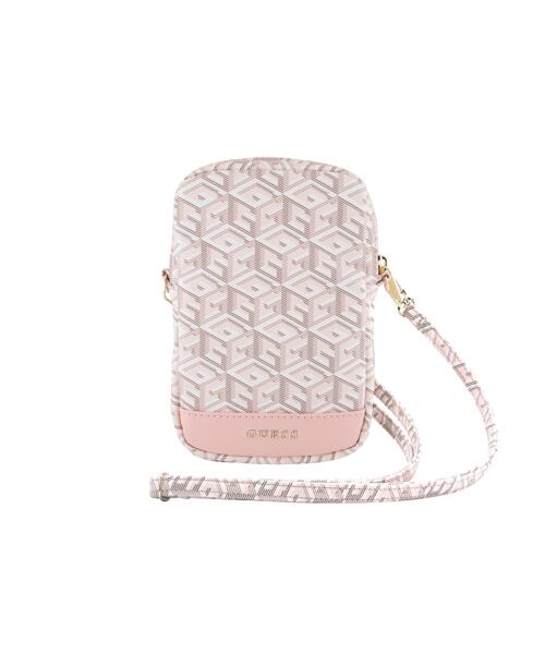 Guess PU G Cube Taška na Telefon se Zipem Pink