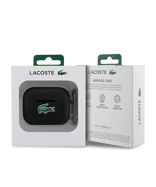 Lacoste Liquid Silicone Croc Logo Pouzdro pro AirPods Pro 2 Black