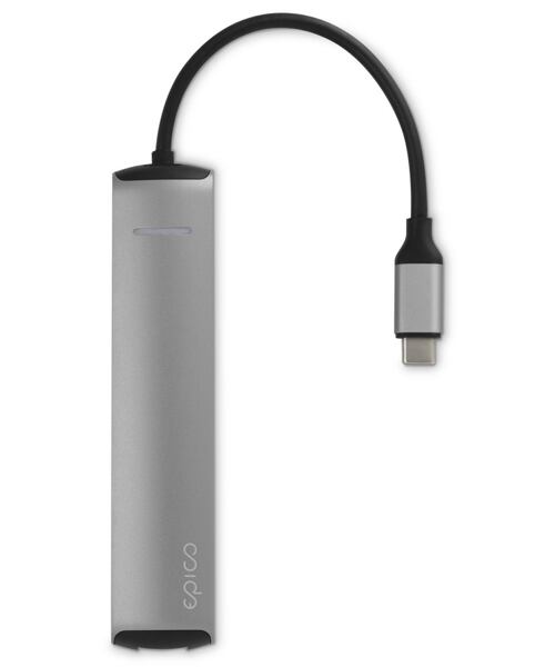 Epico USB-C hub slim Silver