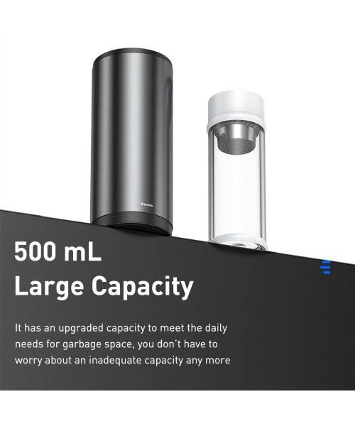 Baseus Car Tool Gentleman Style Vehicle-mounted Trash Can (with Bag 1 roll/30) Black (CRLJT-01)