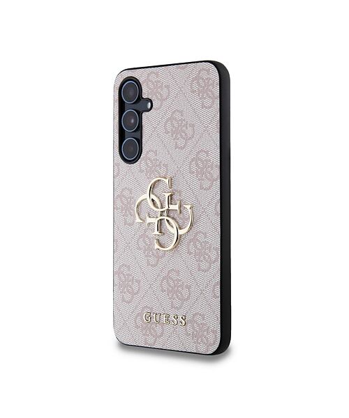 Guess PU 4G Metal Logo Zadní Kryt pro Samsung Galaxy A55 5G Pink