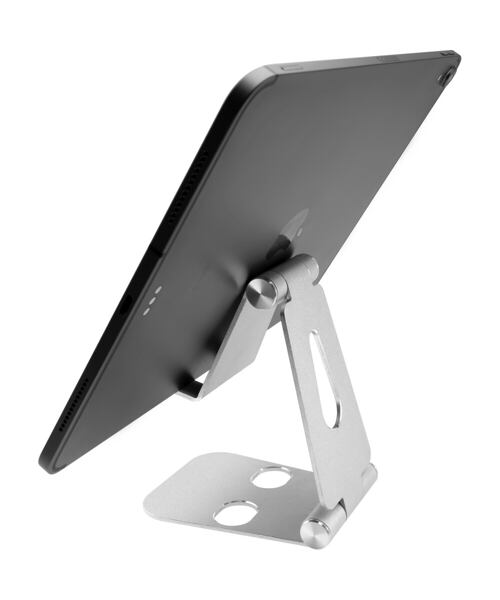 Hliníkový stojánek FIXED Frame PHONE na stůl pro mobilní telefony, stříbrný