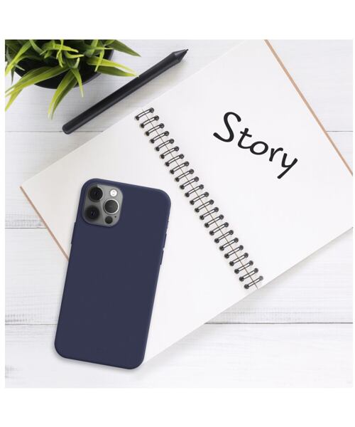 Zadní pogumovaný kryt FIXED Story pro Apple iPhone 14, modrý