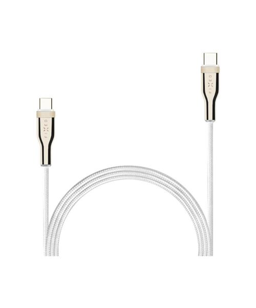 Dlouhý nabíjecí a datový opletený kabel FIXED s konektory USB-C/USB-C a podporou PD, 2 m, USB 2.0, 1