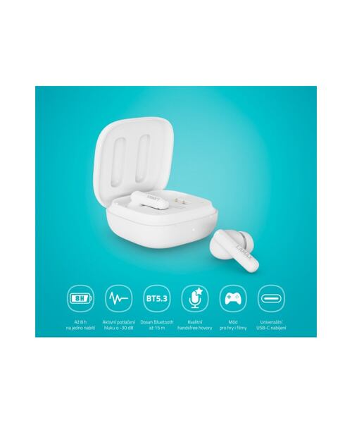 LAMAX Clips1 Plus - špuntová sluchátka - bílé