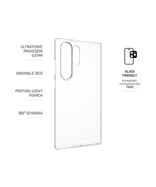 Ultratenký TPU gelový kryt FIXED Story Slim pro Samsung Galaxy S24 Ultra, 0,6 mm, čirý