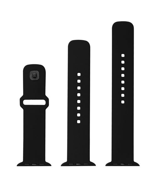 Set silikonových řemínků FIXED Silicone Sporty Strap pro Apple Watch Ultra 49mm, černý