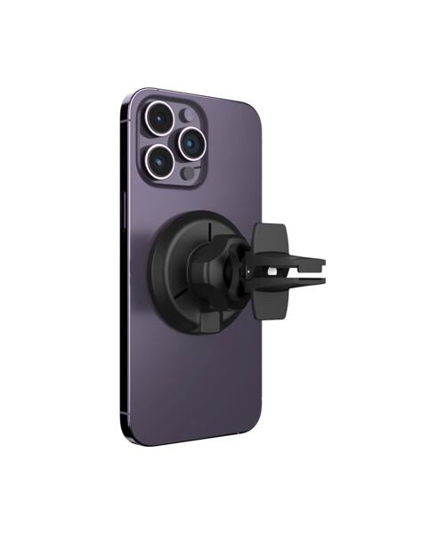 Držák s bezdrátovým nabíjením FIXED MagRound s podporou uchycení MagSafe, 15W, černý