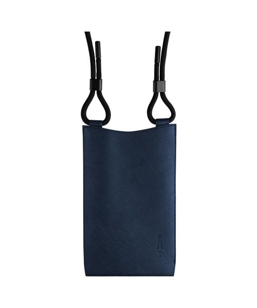 Taštička přes rameno s kapsou FIXED Verona s černou šňůrkou pro mobilní telefony do 7", tmavě modrá